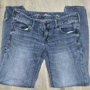 Express Women's Dark Blue Skinny Jeans